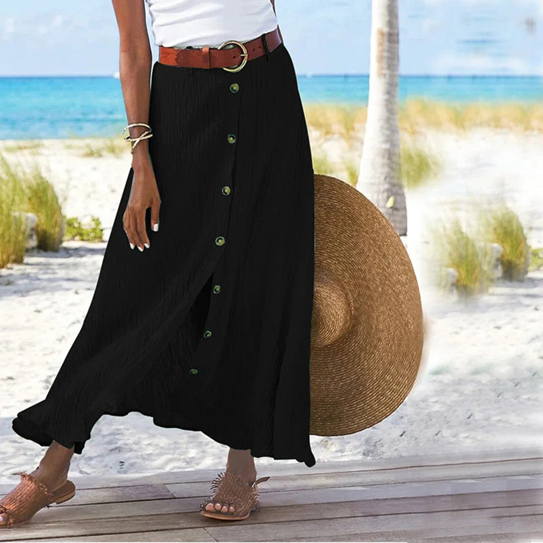 Topfitters™ | Maxi rok met knoopsluiting aan de voorkant