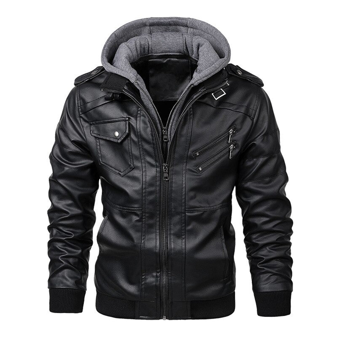 Topfitters™ | Leren jas met capuchon