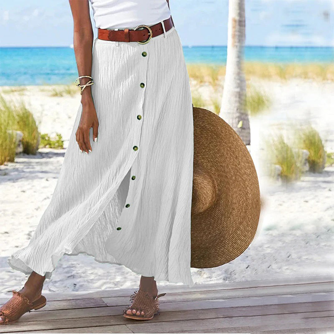 Topfitters™ | Maxi rok met knoopsluiting aan de voorkant
