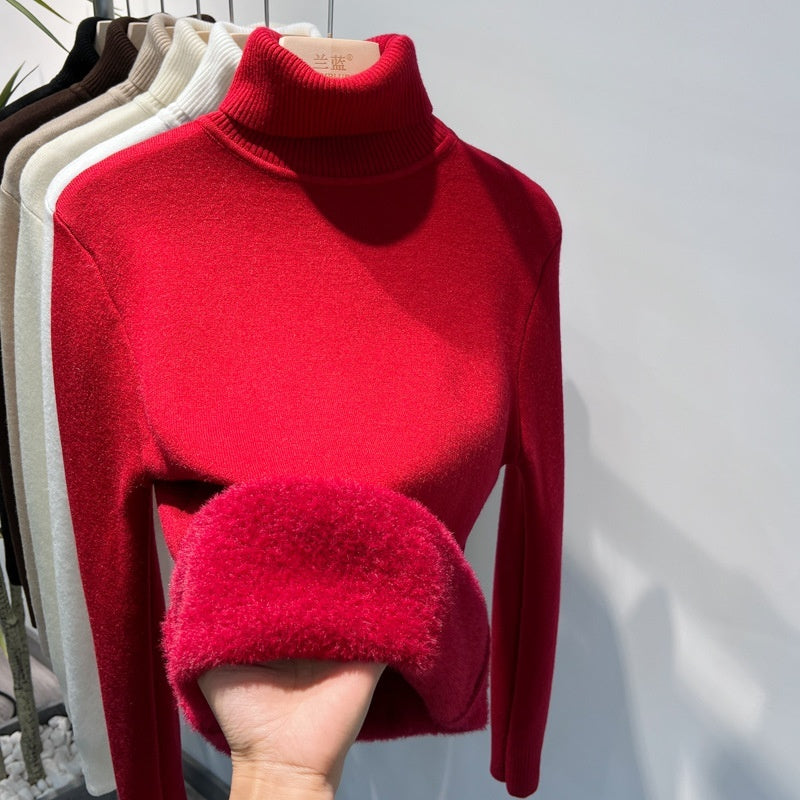 Topfitters™ | Turtle Neck Wintertrui Dames Elegante Dikke Warme Vrouwelijke Gebreide Trui Losse Basis Breiwerk