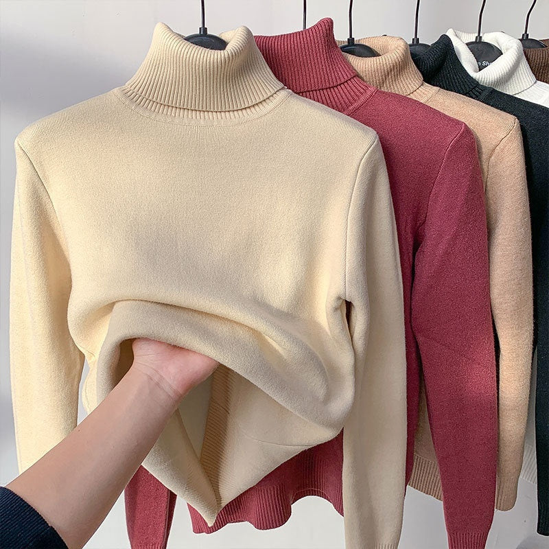 Topfitters™ | Turtle Neck Wintertrui Dames Elegante Dikke Warme Vrouwelijke Gebreide Trui Losse Basis Breiwerk