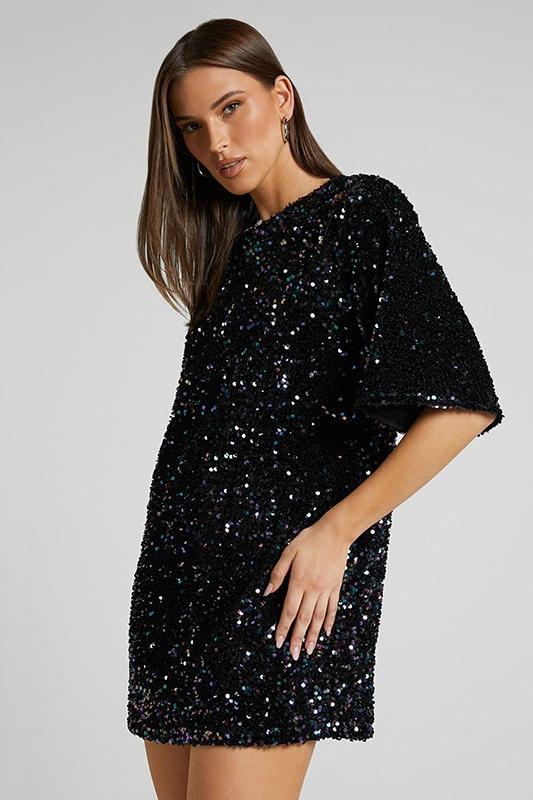 Topfitters™ | Alma Sequins Mini-jurk zonder rug