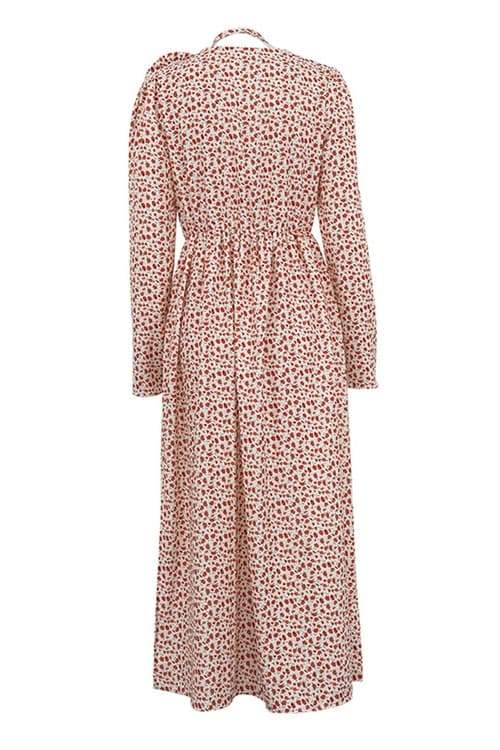 Topfitters™ | Bertha Flower V Neck Midi Dress
