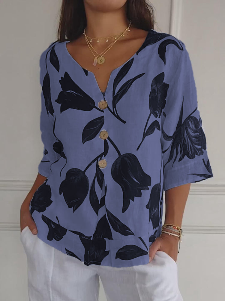 Topfitters™ | Voorjaarsblouse met V-hals
