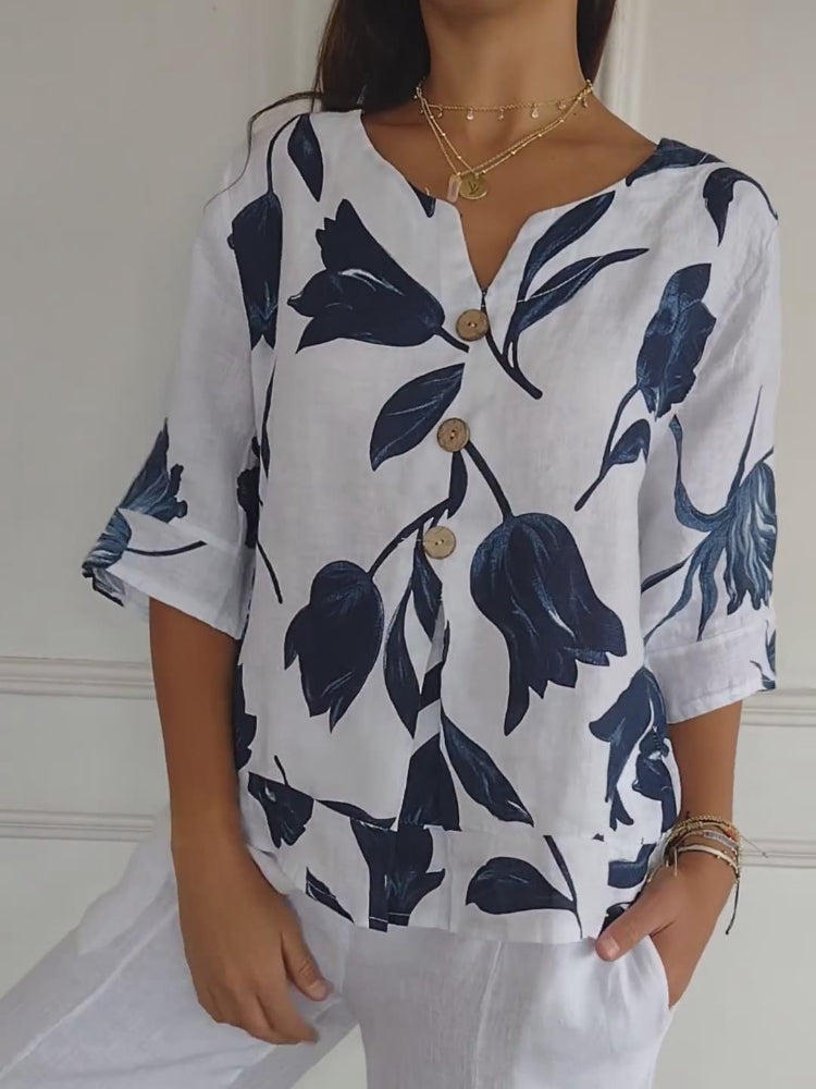 Topfitters™ | Voorjaarsblouse met V-hals