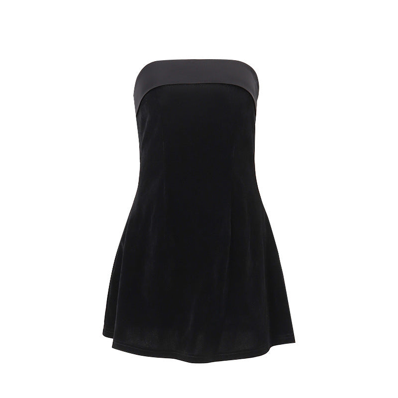 Topfitters™ | Ins Slim Tube-top Jurk Mode Rits A-lijn Korte Jurken Feestavond Kleding Voor Vrouwen