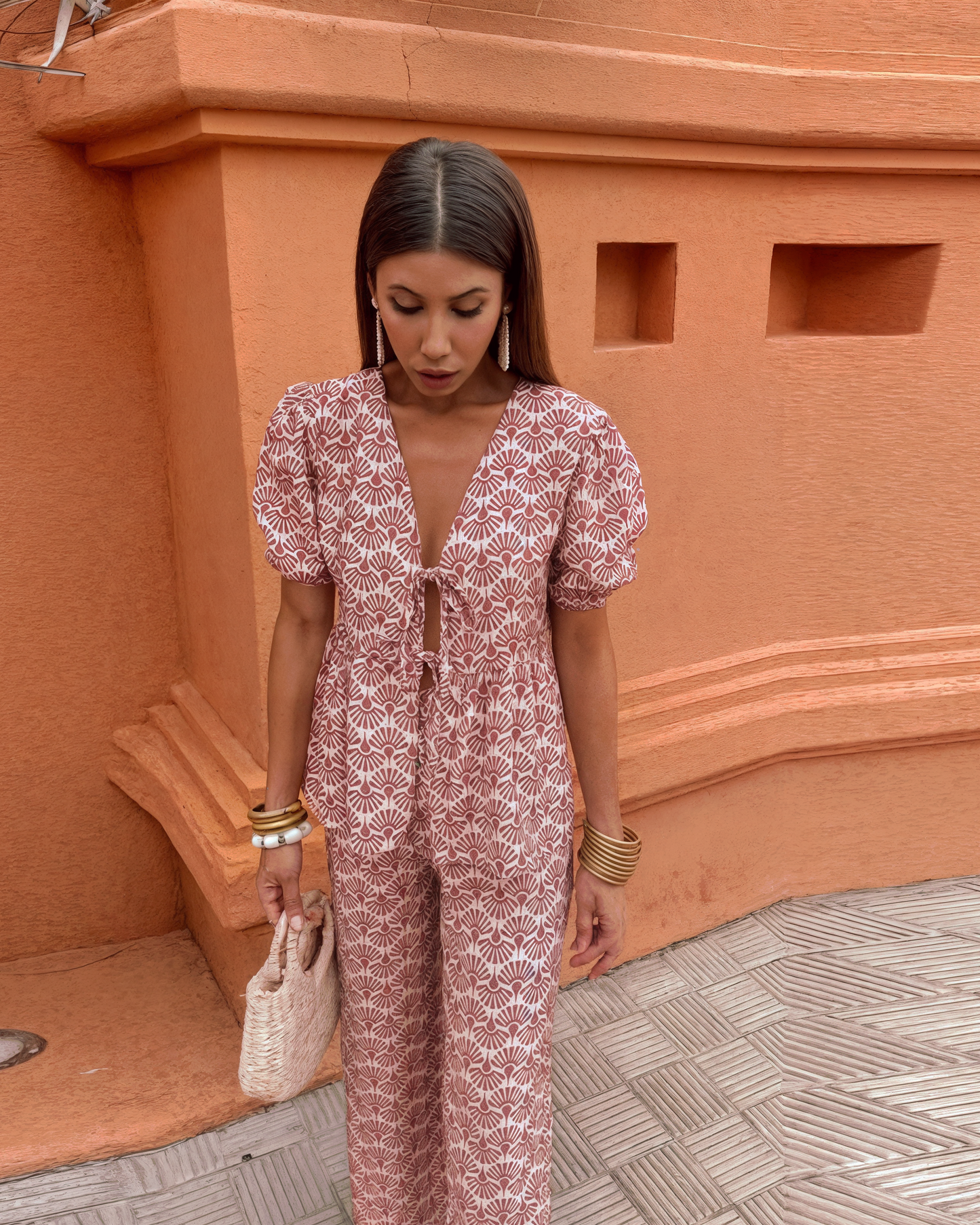 Topfitters™ | Tweedelige boho set met print