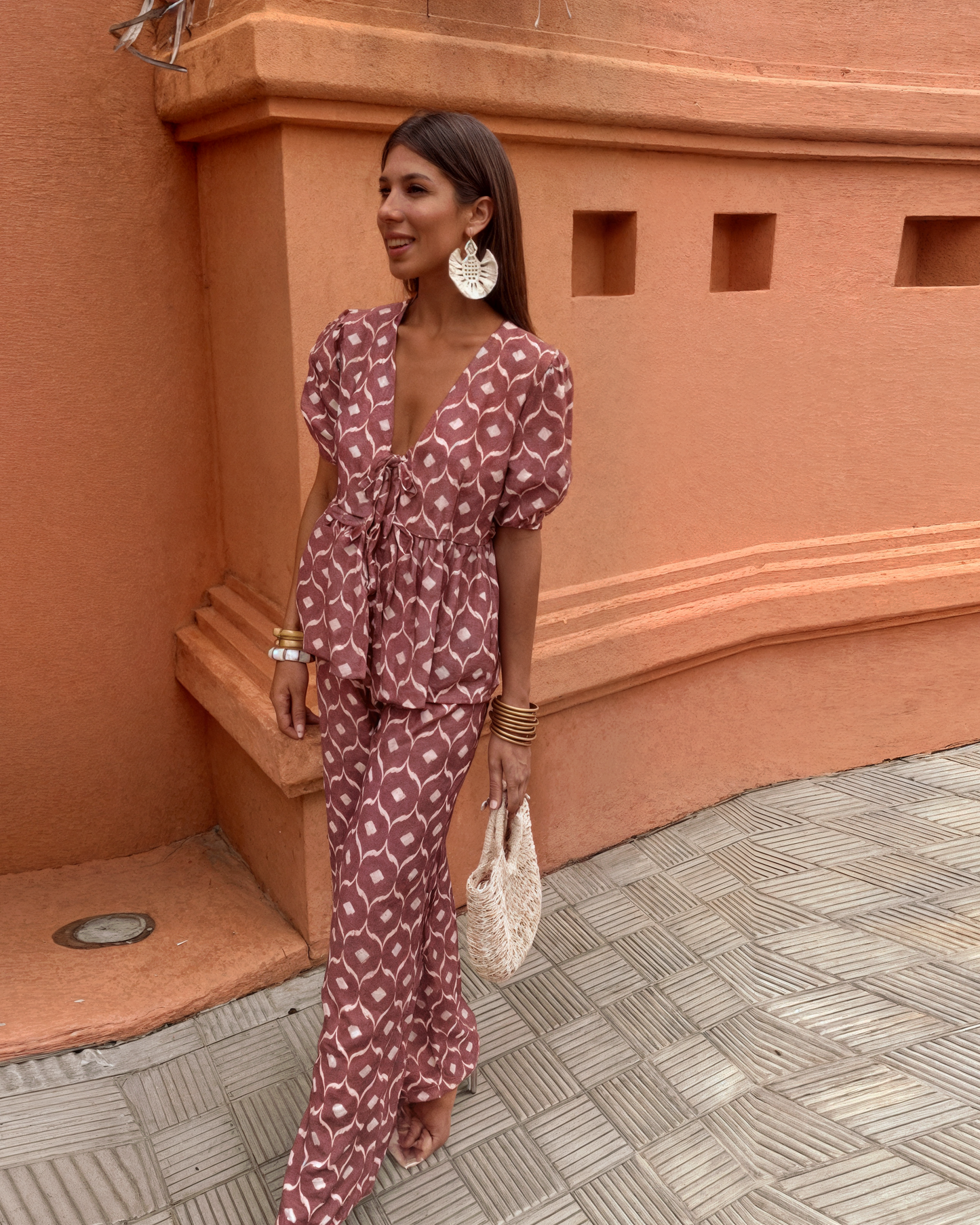 Topfitters™ | Tweedelige boho set met print