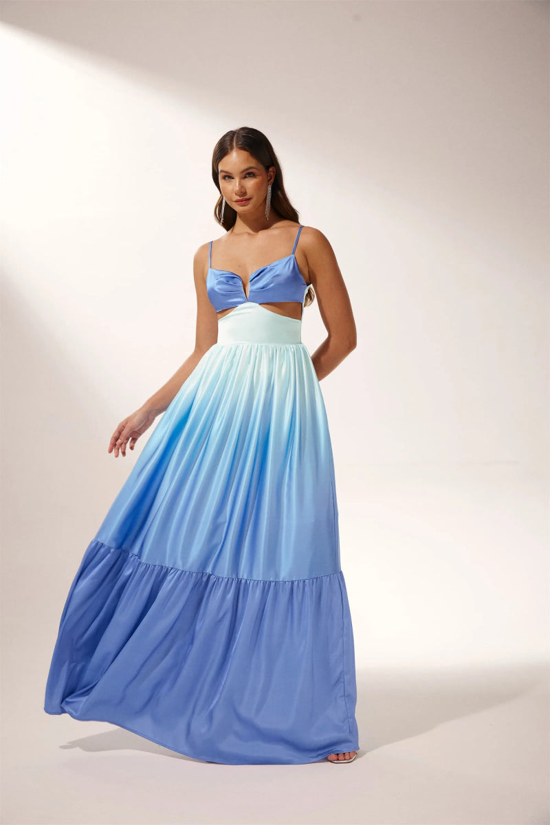 Topfitters™ | Ethel Cut-out Gradient Maxi Slip Dress