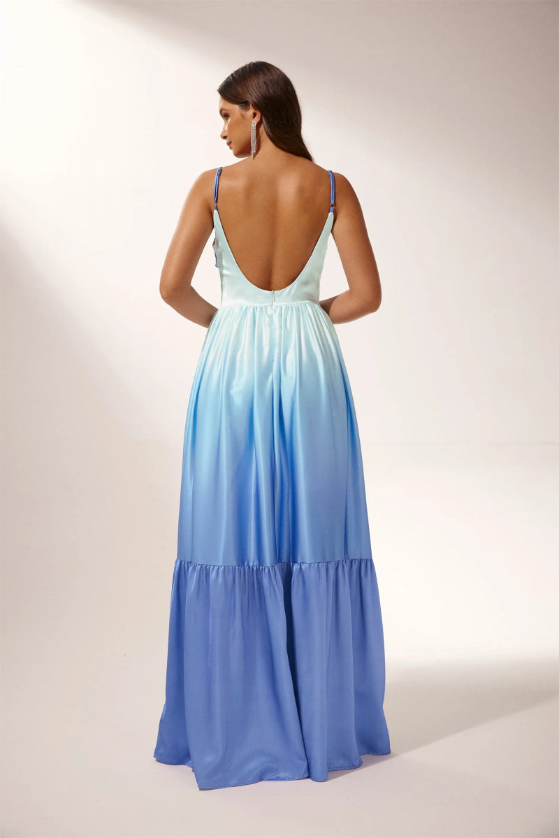 Topfitters™ | Ethel Cut-out Gradient Maxi Slip Dress