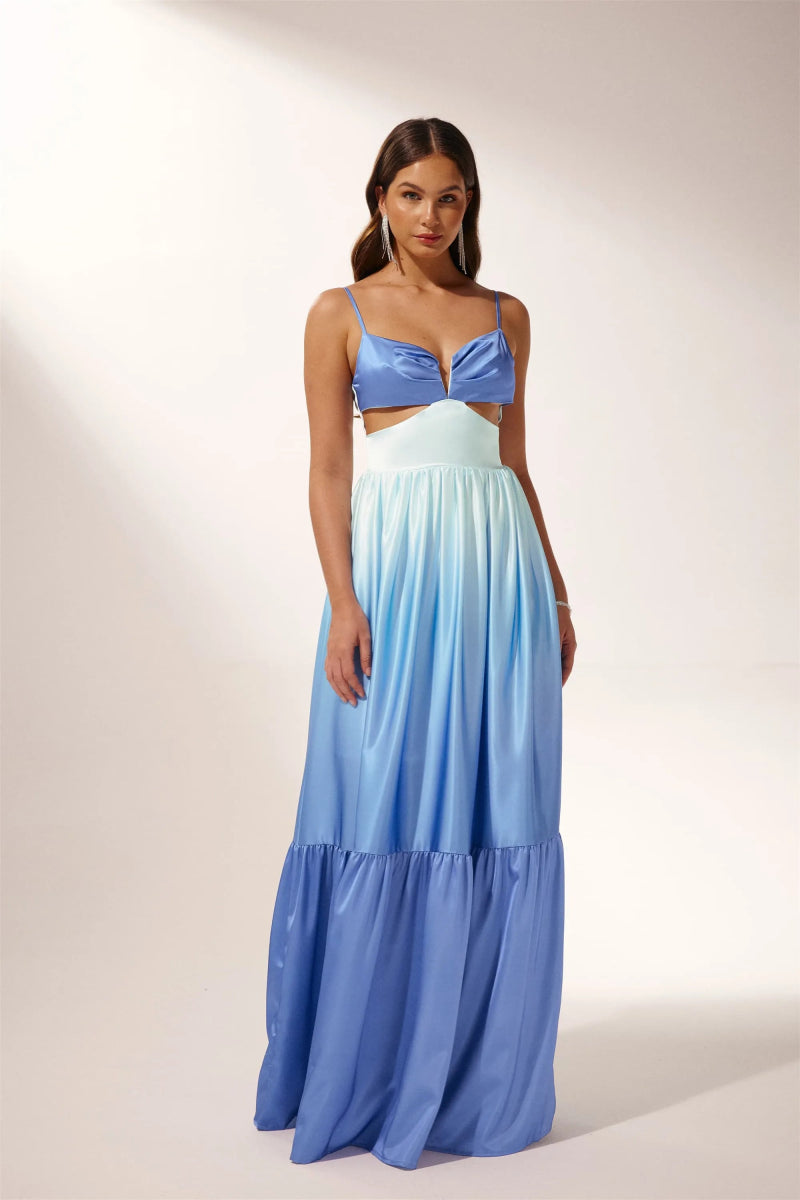 Topfitters™ | Ethel Cut-out Gradient Maxi Slip Dress