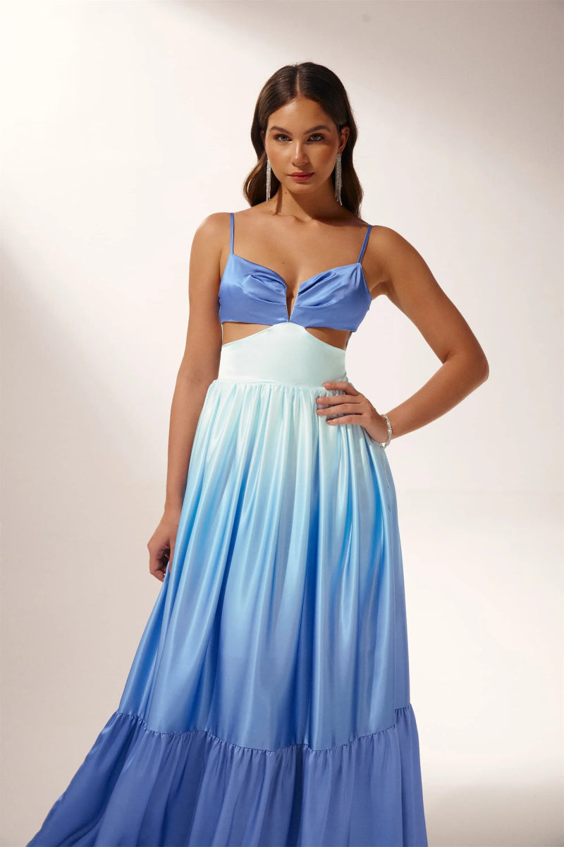 Topfitters™ | Ethel Cut-out Gradient Maxi Slip Dress