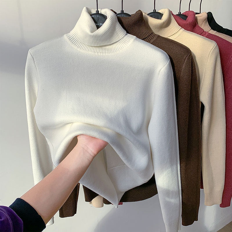 Topfitters™ | Turtle Neck Wintertrui Dames Elegante Dikke Warme Vrouwelijke Gebreide Trui Losse Basis Breiwerk