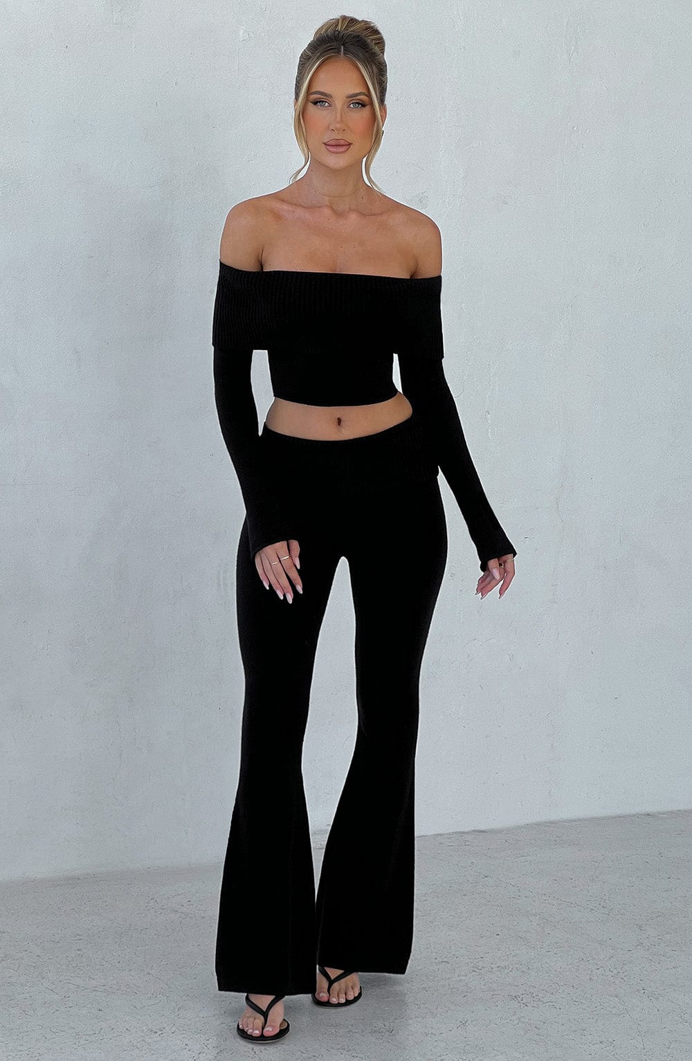 Topfitters™ | Portia gebreide broek - zwart