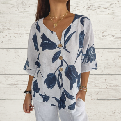 Topfitters™ | Voorjaarsblouse met V-hals