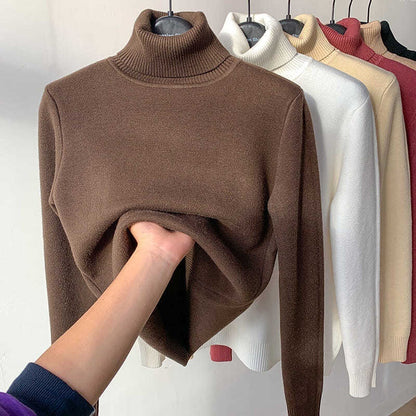 Topfitters™ | Turtle Neck Wintertrui Dames Elegante Dikke Warme Vrouwelijke Gebreide Trui Losse Basis Breiwerk