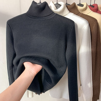 Topfitters™ | Turtle Neck Wintertrui Dames Elegante Dikke Warme Vrouwelijke Gebreide Trui Losse Basis Breiwerk