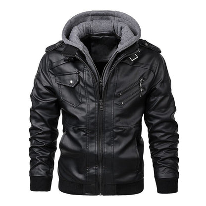 Topfitters™ | Leren jas met capuchon
