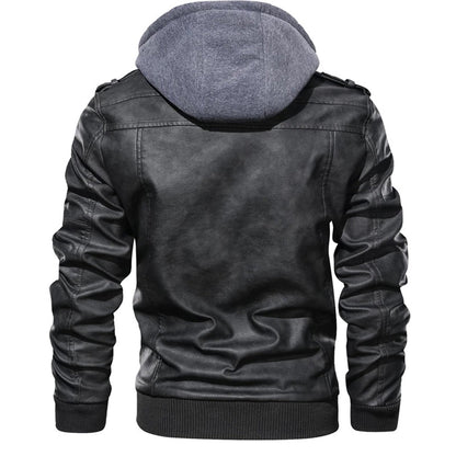 Topfitters™ | Leren jas met capuchon