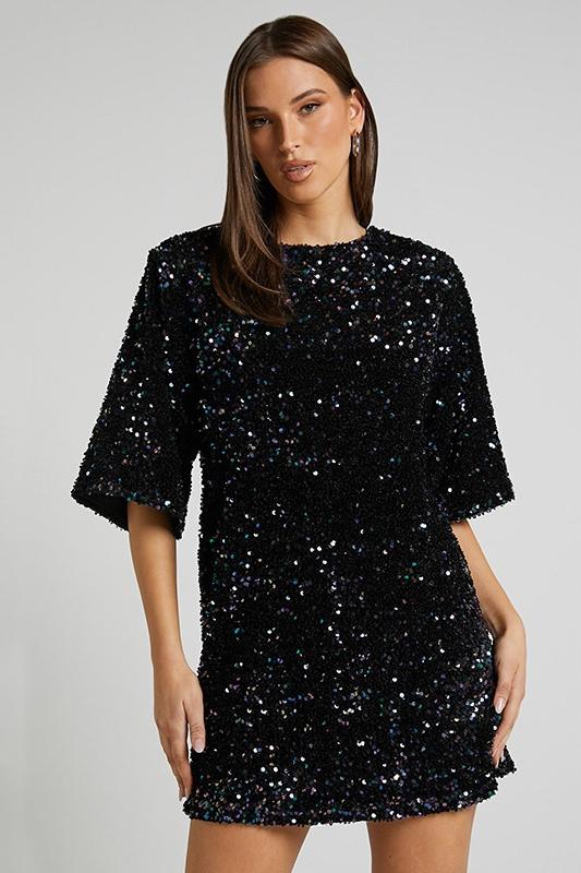 Topfitters™ | Alma Sequins Mini-jurk zonder rug