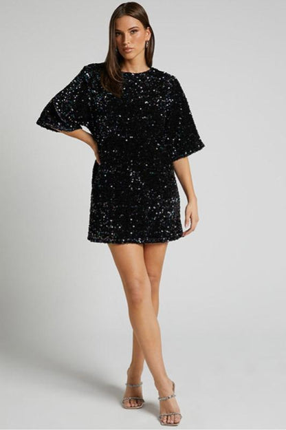 Topfitters™ | Alma Sequins Mini-jurk zonder rug