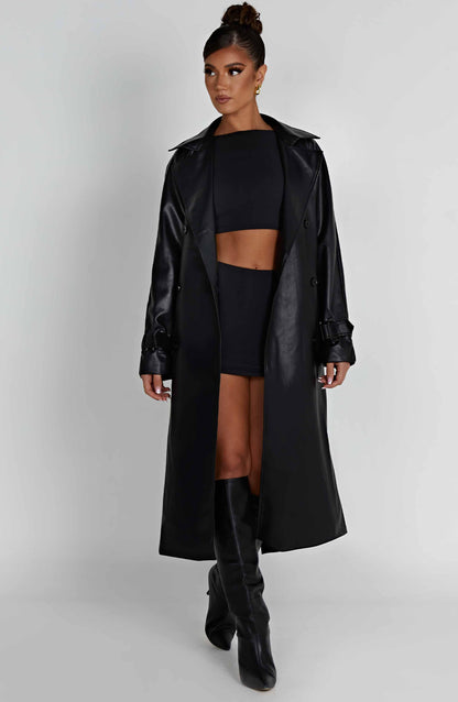 Topfitters™ | Chi Trenchcoat - Zwart