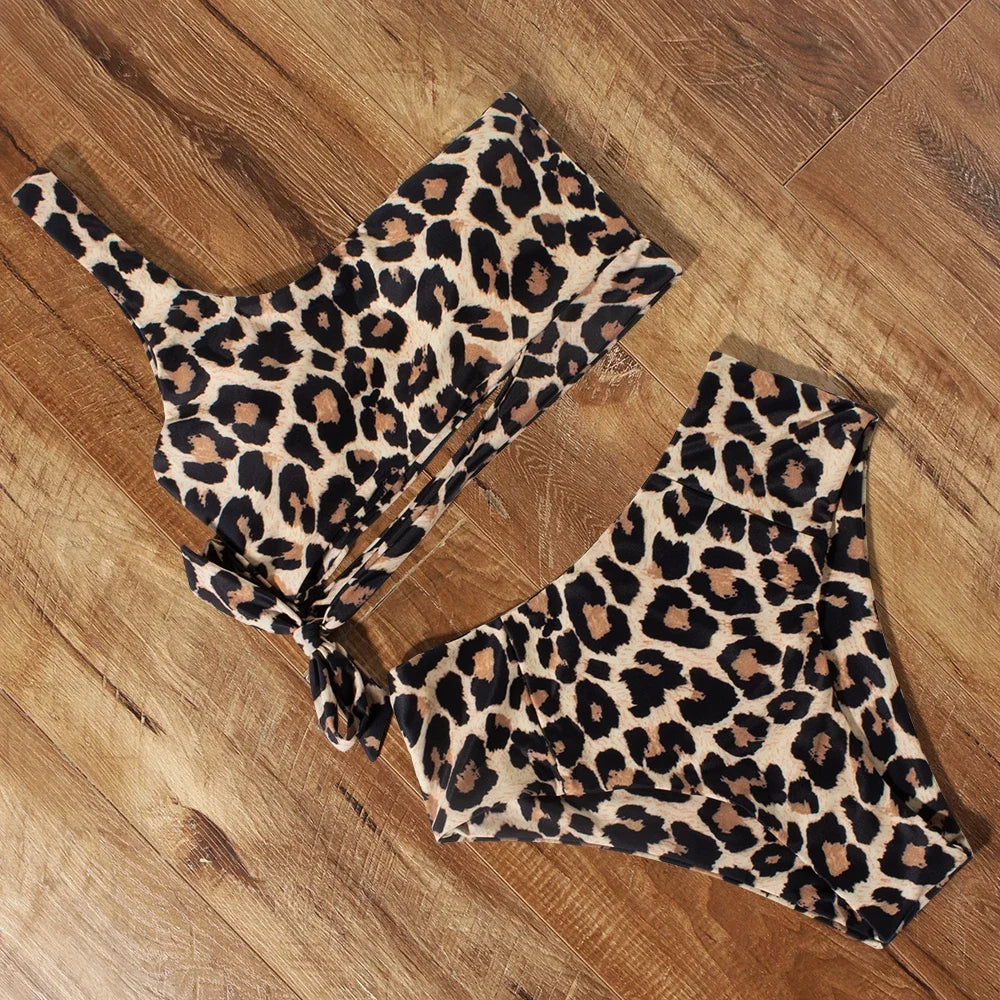 Topfitters™ | One-Shoulder Leopard Bikini