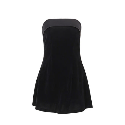 Topfitters™ | Ins Slim Tube-top Jurk Mode Rits A-lijn Korte Jurken Feestavond Kleding Voor Vrouwen
