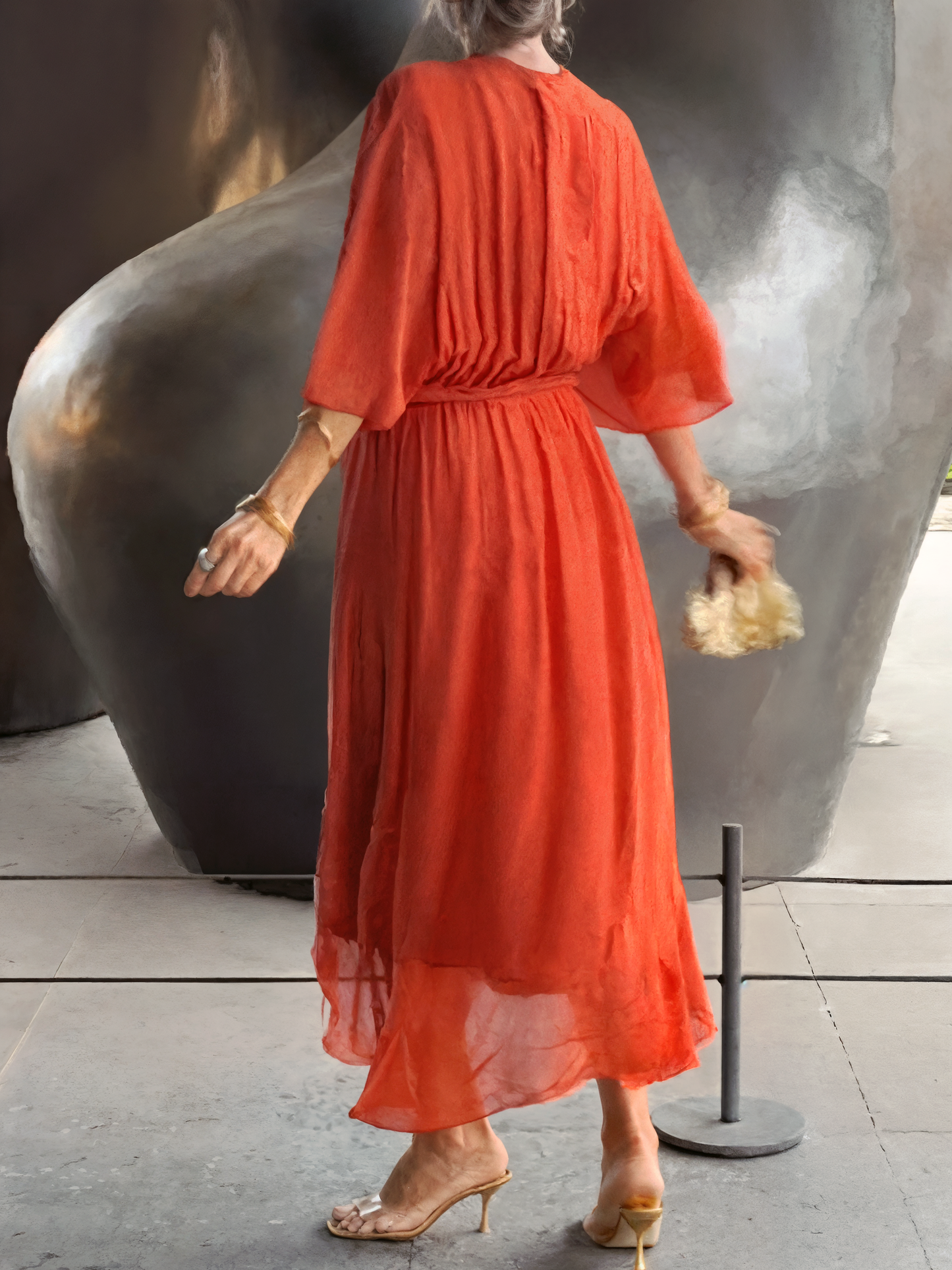 Topfitters™ | Chiffon jurk met V-hals