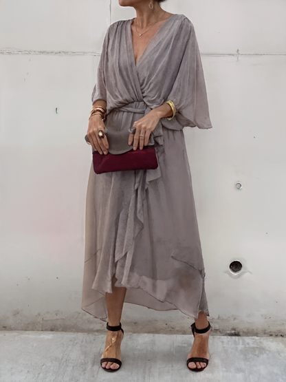 Topfitters™ | Chiffon jurk met V-hals
