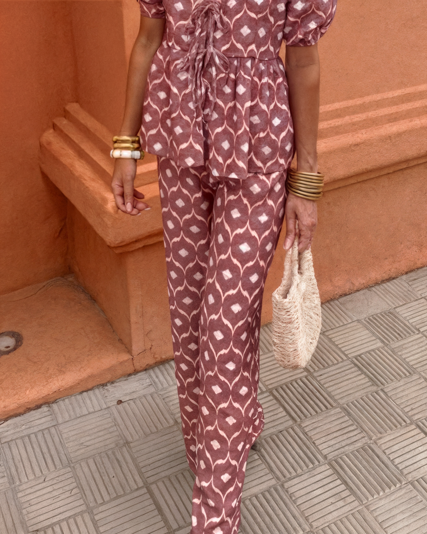 Topfitters™ | Tweedelige boho set met print