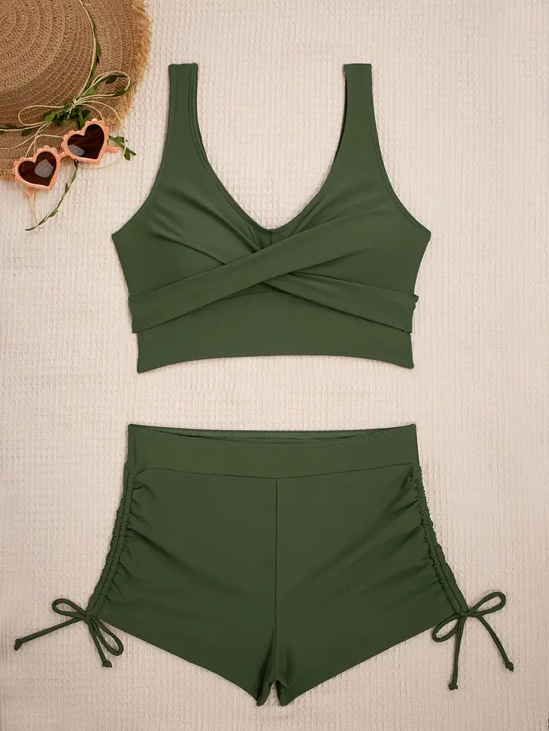 Topfitters™ | Emerald Stretchy Bikini Set
