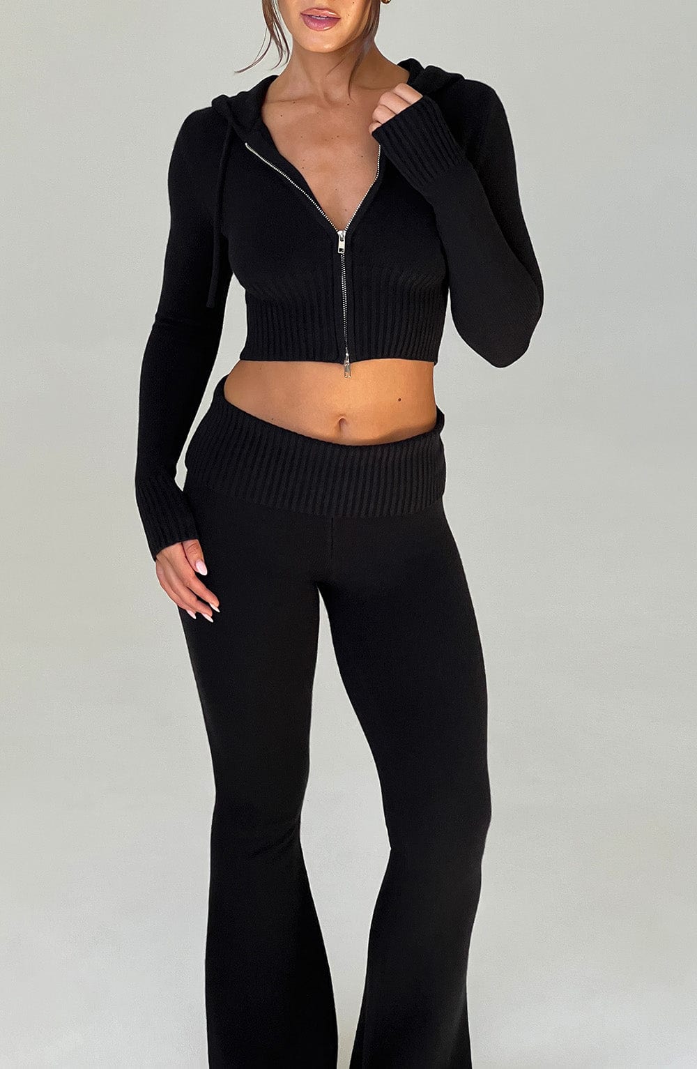 Topfitters™ | Portia gebreide broek - zwart