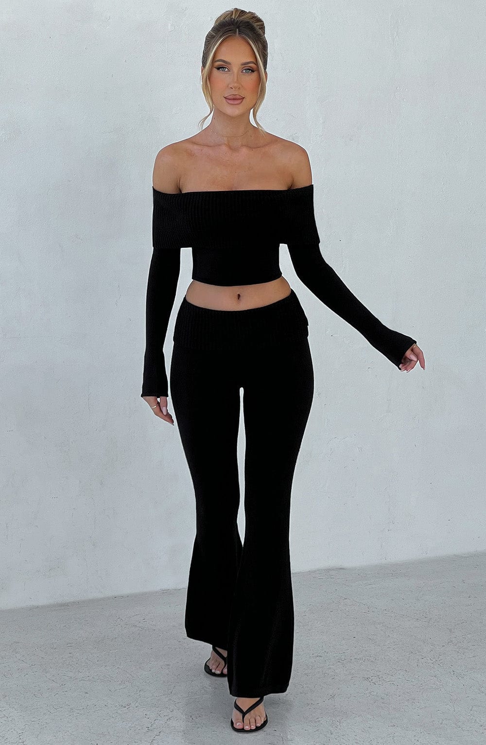 Topfitters™ | Portia gebreide broek - zwart