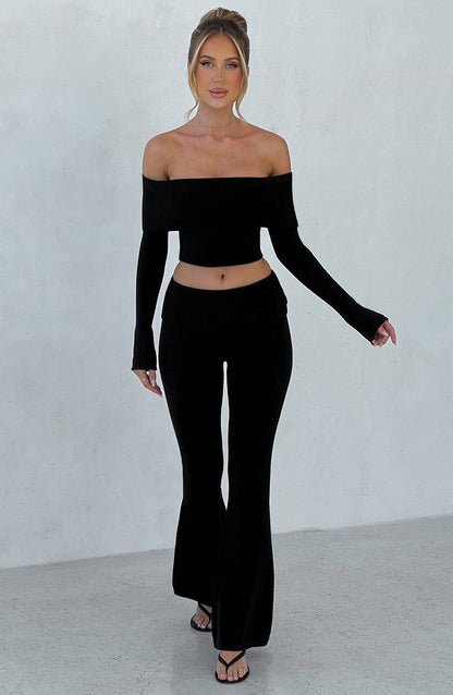 Topfitters™ | Portia gebreide broek - zwart