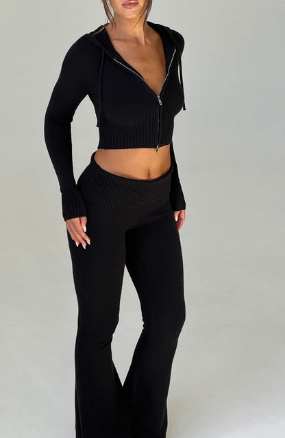 Topfitters™ | Portia gebreide broek - zwart