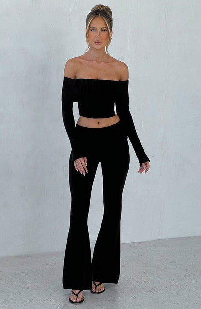 Topfitters™ | Portia gebreide broek - zwart